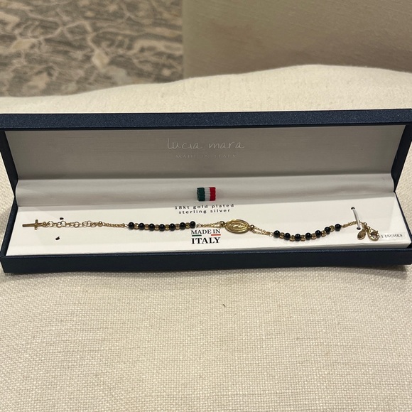 Accessories - Lucia Maria Virgin Mary rosary bracelet. Silver 925. 18 K gold plated. Authentic